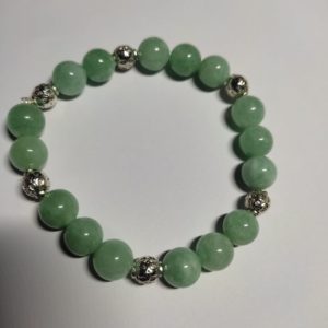Bracelet de perle naturelle de jade 8 mm