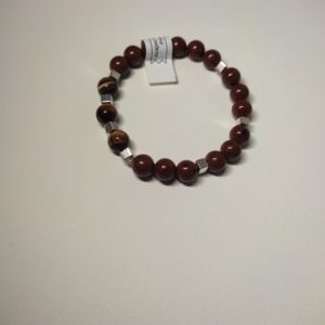 Bracelet de perle naturelle Oeil de tigre de 8 mm