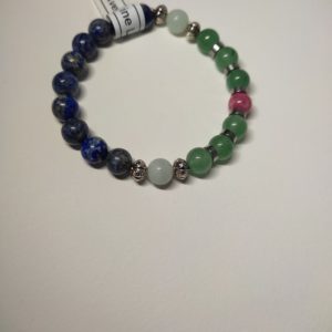Bracelet de perle naturelle Aventurine et lapis lazulli de  8 mm