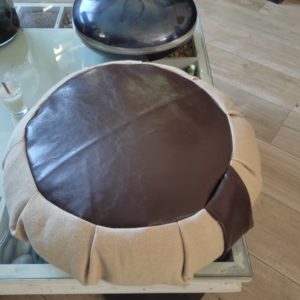 Zafu Bulleoriginelle Simili cuir et toile de Lin